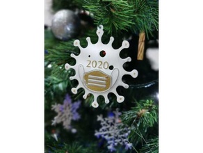 covid christmas decoration tree covid-19 covidmask festive gift box ornament 3d print model - Mito3D