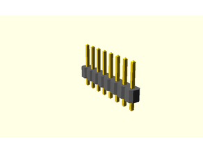 parametric pin headers options pins spacers 3d print model - Mito3D