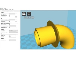 angled tube wall inlet 3d print model - Mito3D