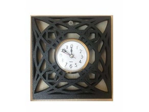 géométrique l'horloge franc Lloyd Wright 3d print model - Mito3D