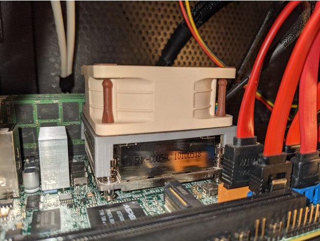 supermicro CPU ventilador adaptador 3D print model - Mito3D