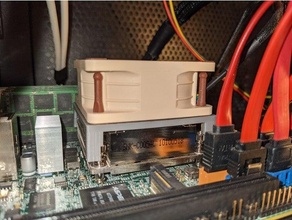 supermicro CPU ventilateur adaptateur 3d print model - Mito3D