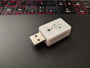 Puissance blough Cas gaine usb logo USB titulaire soutien 3d print model - Mito3D