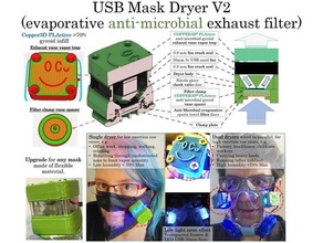 maschera asciugatrice v2 assistivetech assistive dispositivo tecnologia combattere coronavirus corona difendere viso virus covidmask sordo facecoveringchallenge mascherina hackthepandemic nanohack 3d print model - Mito3D