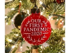 2020 holiday ornament - pandemic christmas xmas 3d print model - Mito3D