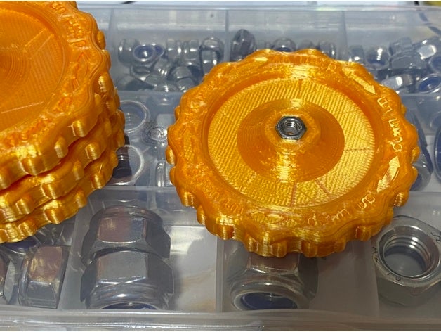 ender 3 pro lit nivellement bouton nylon écrou 3D print model - Mito3D