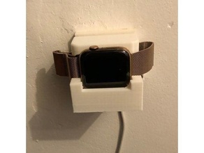 apple watch wall dock custom shorter screw holes remix v1 stand 3d print model - Mito3D