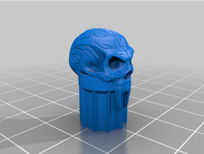skull valve stem cap 3d print model - Mito3D
