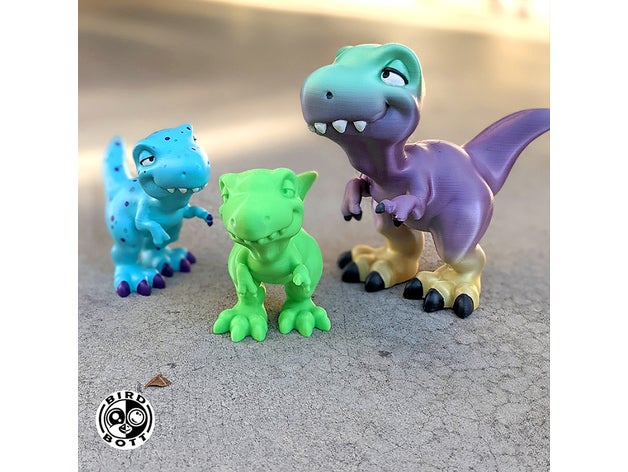 dean dino birdbott cute dinosaur figure fun stocking stuffer stockingstuffer 3D print model - Mito3D