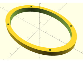 6x9 altavoz anillo paramétrico 3d print model - Mito3D