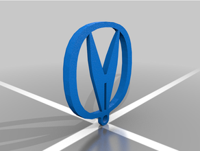 Acura logo anahtar fob 3d print model - Mito3D
