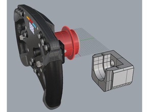 fanatec wheel 8040 rig mount quick release 3d print model - Mito3D