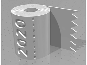 2020 toilette papier Noël ornement ornements 3d print model - Mito3D