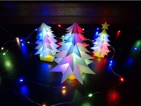 apilar crear mesa Navidad árbol hermoso bloquear lindo decoración decoraciones escritorio bricolaje diy gratis gancho manos iluminación LED ligero luces ornamento adornos 3d print model - Mito3D