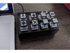 10 macro tampon arduino pro micro macropad clavier mécanique 3d print model - Mito3D