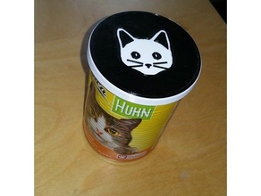 cat food lid cover 3d print model - Mito3D