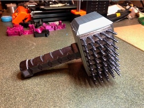 escova trovão cabelo mjolnir Thor thors martelo 3d print model - Mito3D