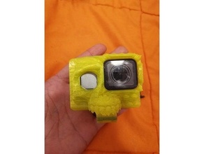 skull gopro hero 567 fpvdrone fpv camera mount 3d print model - Mito3D