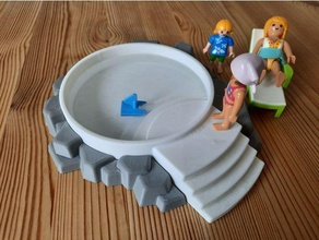 swimming pool playmobil 3d print model - Mito3D