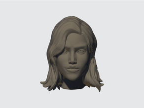 short hair female gaming hairstyle human tabletop 3d print model - Mito3D