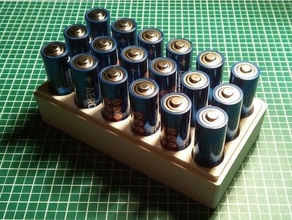 aa-battery stand aa battery 3d print model - Mito3D