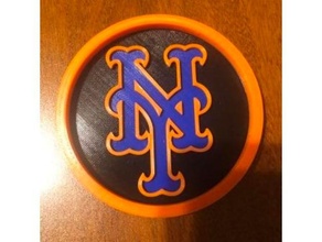 ny Mets sottobicchiere 3d print model - Mito3D