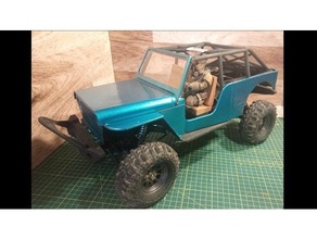 jeep robot d'exploration corps scx10 cloner compatible axial Willys cow boy rc chat rouge gen 8 remohobby rgt traxxas trx4 3d print model - Mito3D