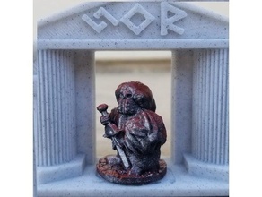 surt-sworn assassin 28mm dnd miniature dwarf dwarves miniatures 3d print model - Mito3D