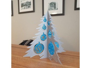 Navidad árbol chucherías ornamento 3dprintbunny chuchería centrar trozo decoración fácil regalo navidad apoyo bonita 3d print model - Mito3D