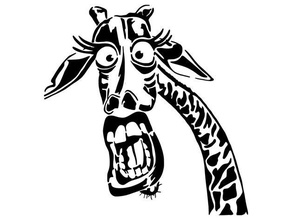 Melman Schablone Tier Traumwerke Animation Giraffe Madagaskar Film 3d print model - Mito3D
