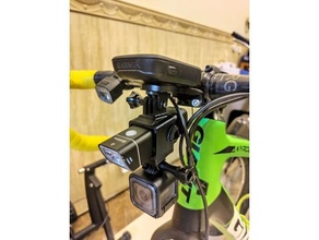 gopro & ikirkliten urban 600 light mount bike bicycle headlight cycling 3d print model - Mito3D