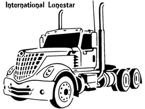 international lonestar truck stencil vehicle 3d print model - Mito3D