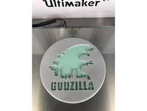 Achterbahn Godzilla Untersetzer Cola Getränk Logo idealab Kinder Küche Geschirr 3d print model - Mito3D