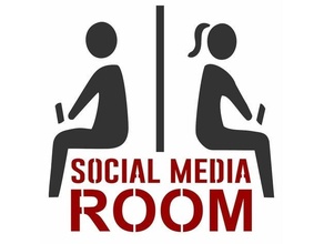 social media room stencil sign 3d print model - Mito3D