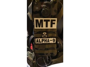 mtf alpha 9 molle Abzeichen Alpha alpha9 scp 049 Stiftung Logo 3d print model - Mito3D