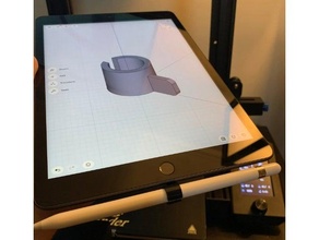 1st gen Pomme crayon mise charge Port agrafe iPad 3d print model - Mito3D