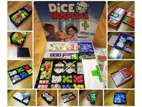 dice hospital organizer incl expansion boardgame boardgames boardgamesinlay inserts inlay insert 3d print model - Mito3D