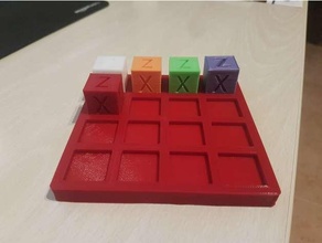 20mm cube 4x4 tray 3d print model - Mito3D