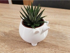 unicorn flower pot flowerpot plant 3d print model - Mito3D