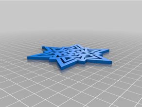 flocons phosphorescents phosphorescent snowflakes 3d print model - Mito3D