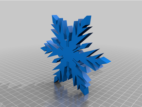 symmetrisch Schneeflocke basierend gefroren 3d print model - Mito3D