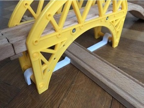 track centerer kidland bridge kaufland center rail railway wood wooden 3d print model - Mito3D
