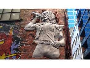 Scott AC DC poly ac dc album Aussie bonscott Melbourne Melburn musique chanteur chanson statue 3d print model - Mito3D
