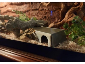 semplice serpente nasconde grotta rana geco nascondere capanna lucertola rettile vivarium 3d print model - Mito3D