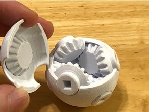 Getriebe Kugeln Oktaeder Fase Ausrüstung Zahn Ingenieurwesen Kugel total nutzlos Maschine 3d print model - Mito3D