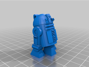r2d2 keychain droid unit starwars 3d print model - Mito3D