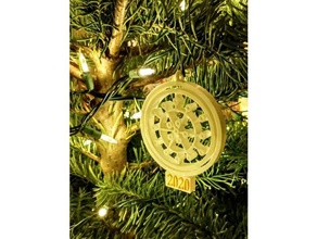 2020 coronavirus snowflake ornament christmas decoration covid-19 spinner 3d print model - Mito3D