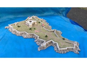 wozname 39 s 1 1200 castelo d if naval jogos guerra cenário terreno 3d print model - Mito3D