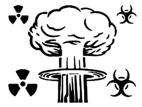 nükleer bomba şablon kıyamet mantar bulut post apocalyptic ww2 3d print model - Mito3D