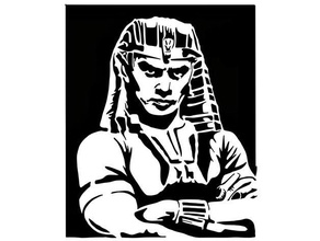 pharaoh stencil egypt egyptian history king 3d print model - Mito3D